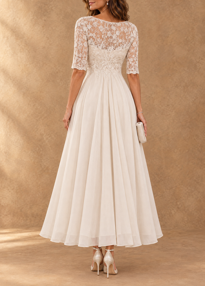 Abella | Vestido de Encaje y Gasa