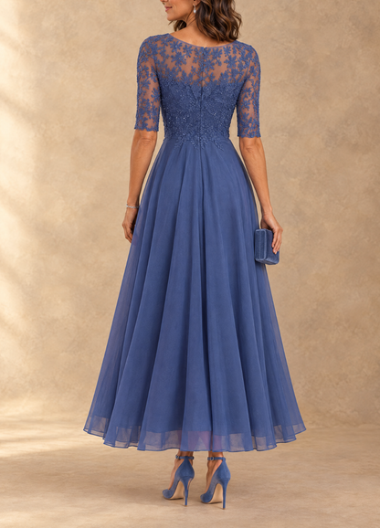 Abella | Vestido de Encaje y Gasa