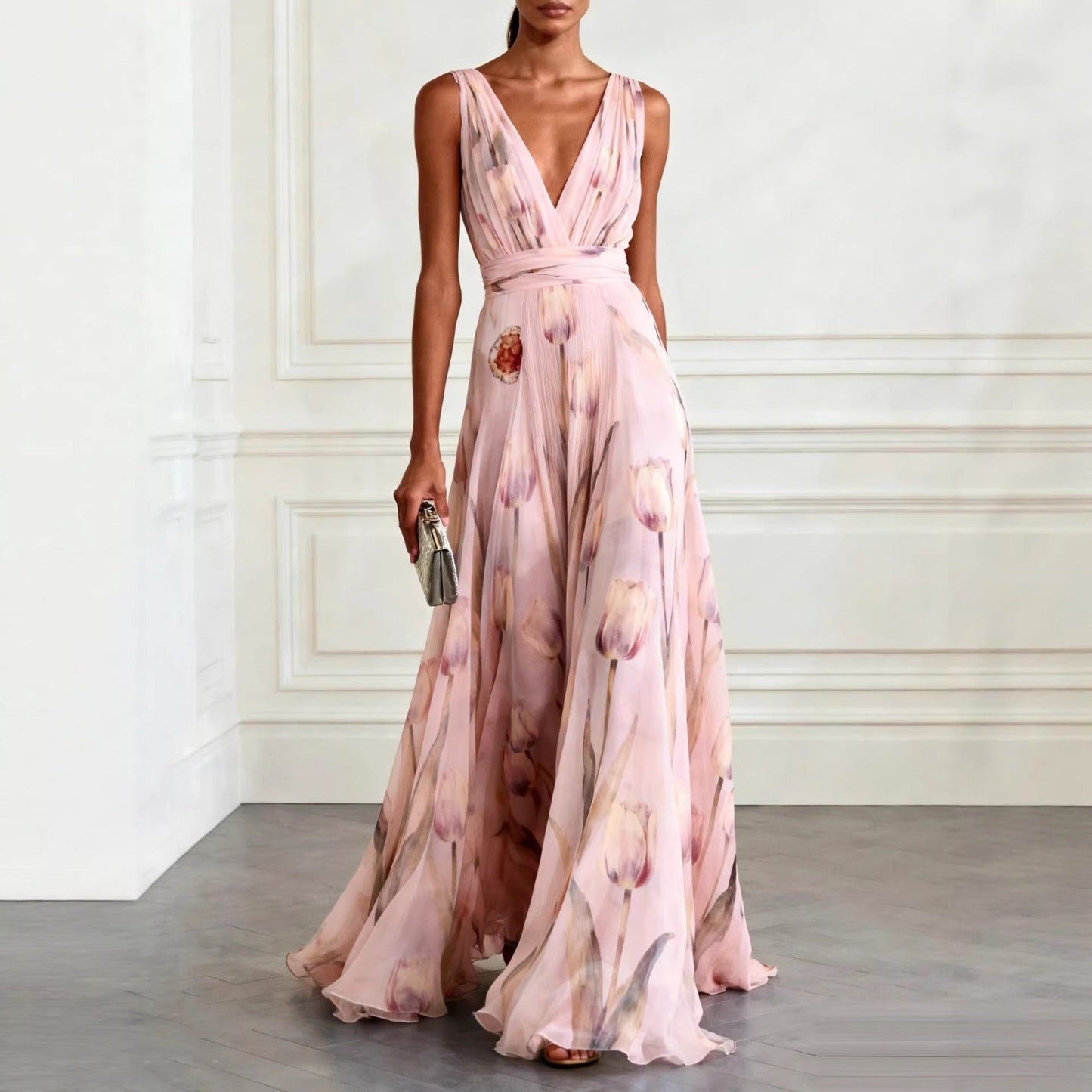 Vestido Tulipán Cuello V