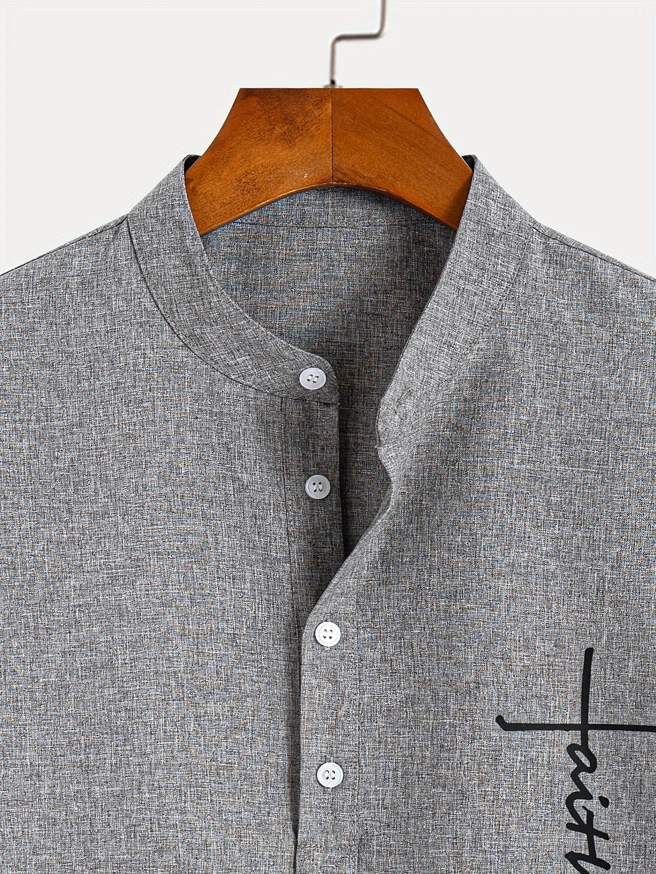 Mario™ | Camisa elegante de manga corta y cuello alto