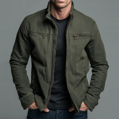 David | Chaqueta vintage de algodón con cremallera